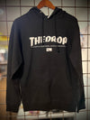 DROP Hoodie Pullover Black w white Thrasher Font F